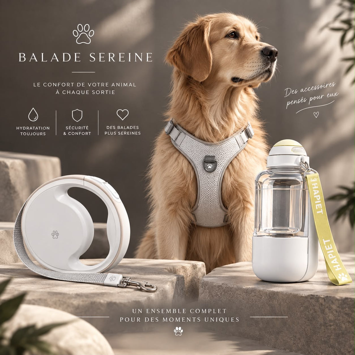 Pack Balade Tout-en-Un AnimalCompagnon (Blanc)